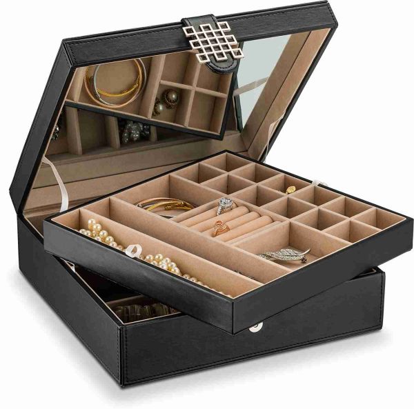 Glenor Co 28 Section Jewelry Box - 2 Layer