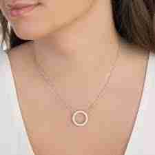 Pandora Jewelry Hearts of Pandora Cubic Zirconia Necklace