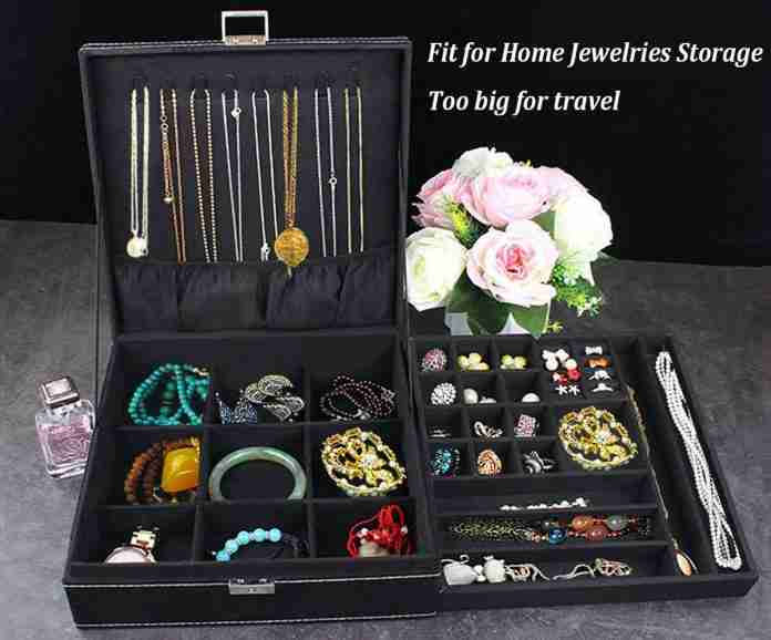 Jewelry Box for Women Compartments Necklace Organizer