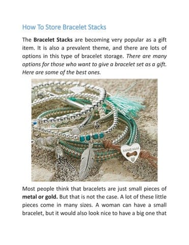 How Do You Store A Lot Of Bracelets?