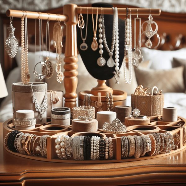 Jewelry Holders Designed To Coordinate With Dresser Decor