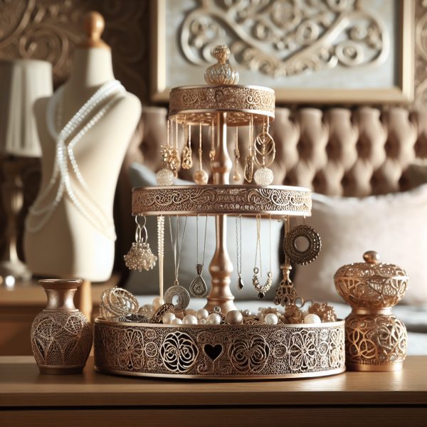 Jewelry Holders Designed To Coordinate With Dresser Decor