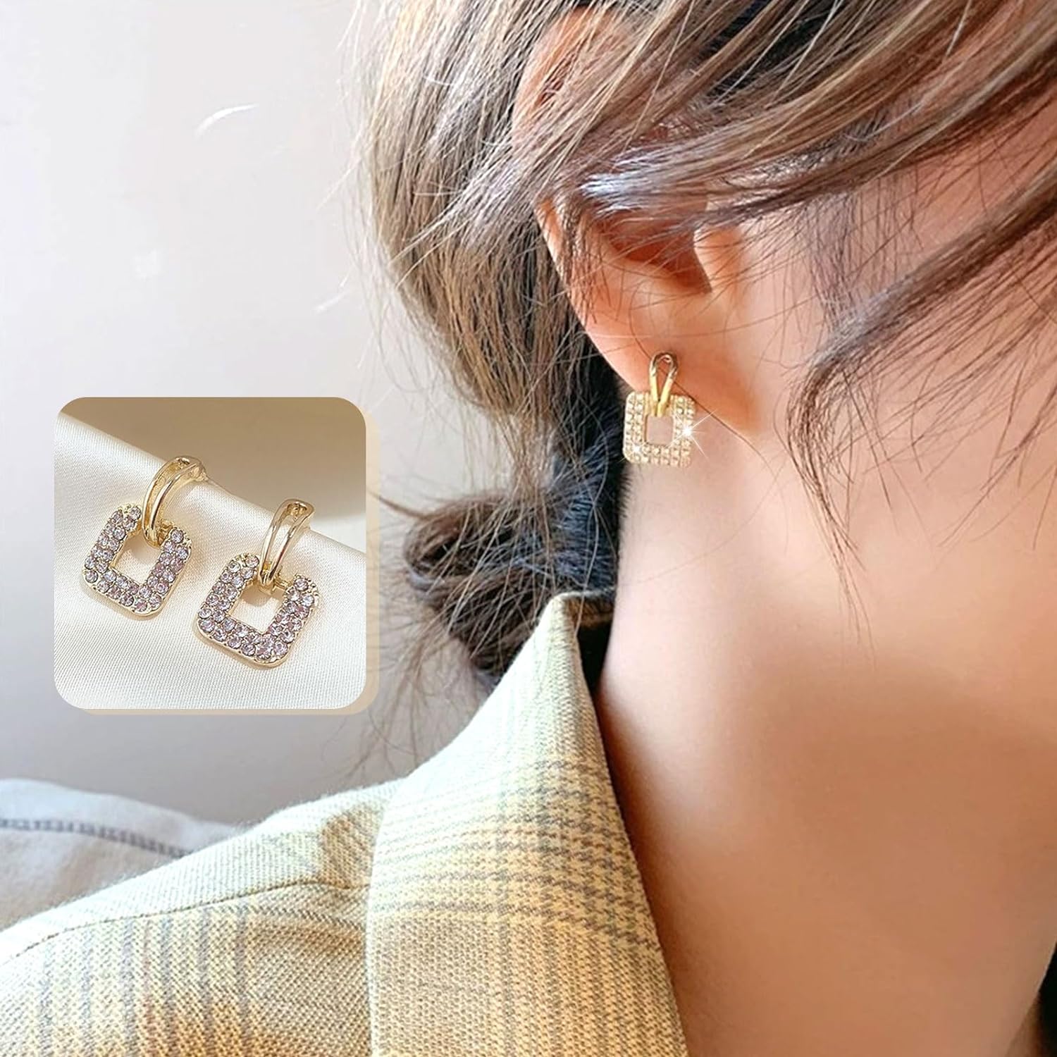 9 Pairs Pearl Stud Earrings for Women Pearl Hoop Huggie Earrings Rhinestone Bow Earrings Set Pearl Dangle Drop Earrigns Classical Heart Pearl Earrings Valentines Day Gifts for Girls