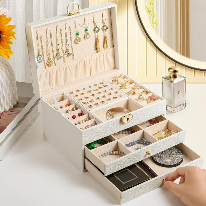 coobest 3 layer jewelry box jewelry holder organizer with jewelry organizer drawer large jewelry boxes organizer with ve