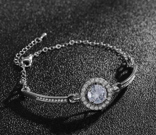 crystal jewelry set for women silver cubic zirconia cz jewellery bridal pendant necklace bracelet earrings set for weddi