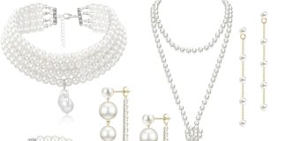 eielo 16 pcs pearl necklace earrings set for women girls simulated pearl bracelet faux pearl necklace dangle earrings je