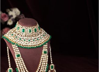 indian heavy bridal jewelry set long choker necklace earrings maang tikka nath paasa hath phool traditional faux kundan