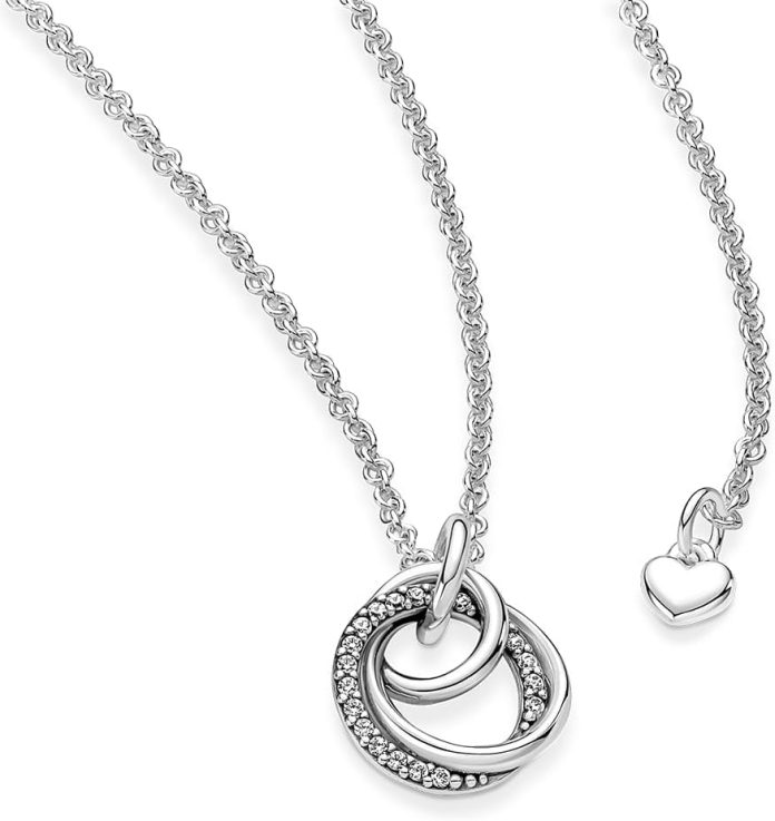 pandora family always encircled pendant necklace great gift for women adjustable necklace with lobster clasp sterling si