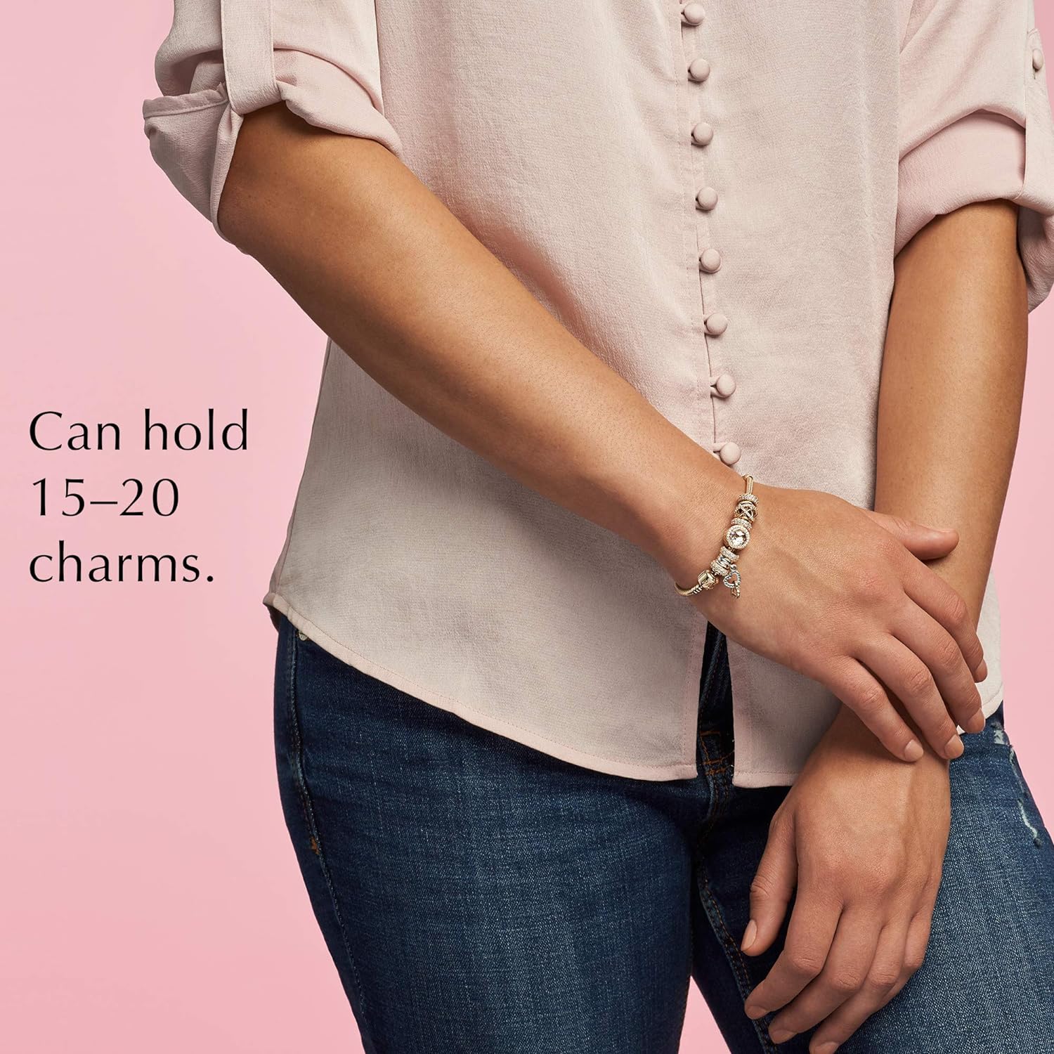 Pandora Jewelry Iconic Moments Snake Chain Charm Bracelet