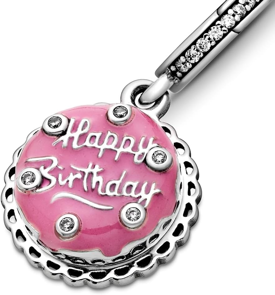 Pandora Jewelry Pink Birthday Cake Dangle Charm