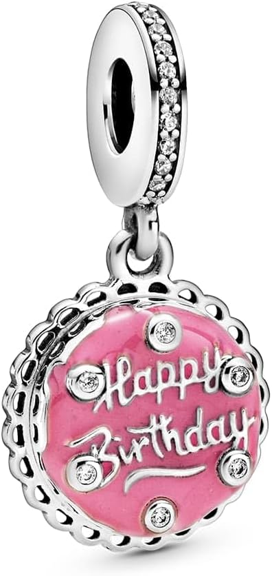 Pandora Jewelry Pink Birthday Cake Dangle Charm