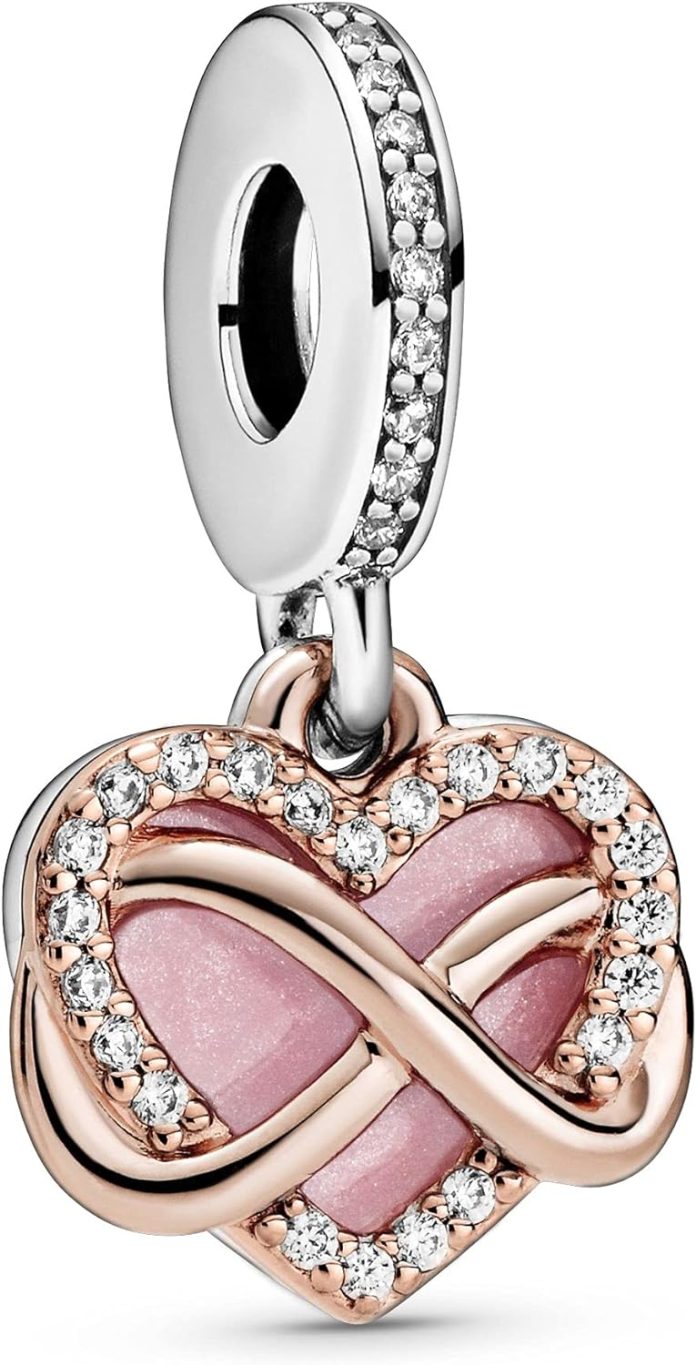 pandora sparkling infinity heart dangle charm bracelet charm moments bracelets stunning womens jewelry made rose sterlin