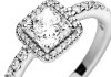 pandora square sparkle halo ring stunning sophisticated ring sterling silver ring for women layering or stackable ring s